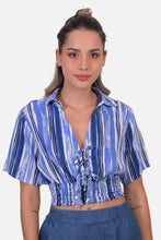 Cargar imagen en el visor de la galería, Blusa Nankin Azul
