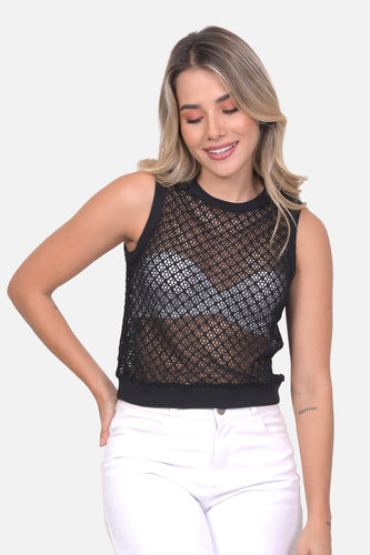 Blusa Cristal Negra