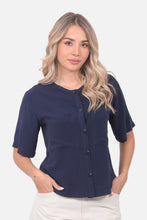 Cargar imagen en el visor de la galería, Blusa Sabrina Azul Navy
