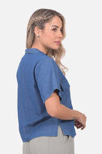 Cargar imagen en el visor de la galería, Blusa Charlotte Azul Medio
